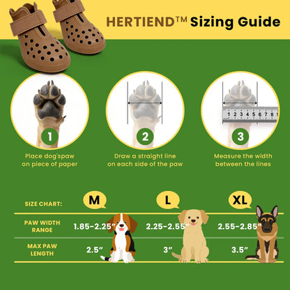Dog Shoes for Hot Pavement Comfortable Paw Protection Adjustable Strap Non-Slip Easy-Clean Outdoor Sports Boots for Summer Rain
