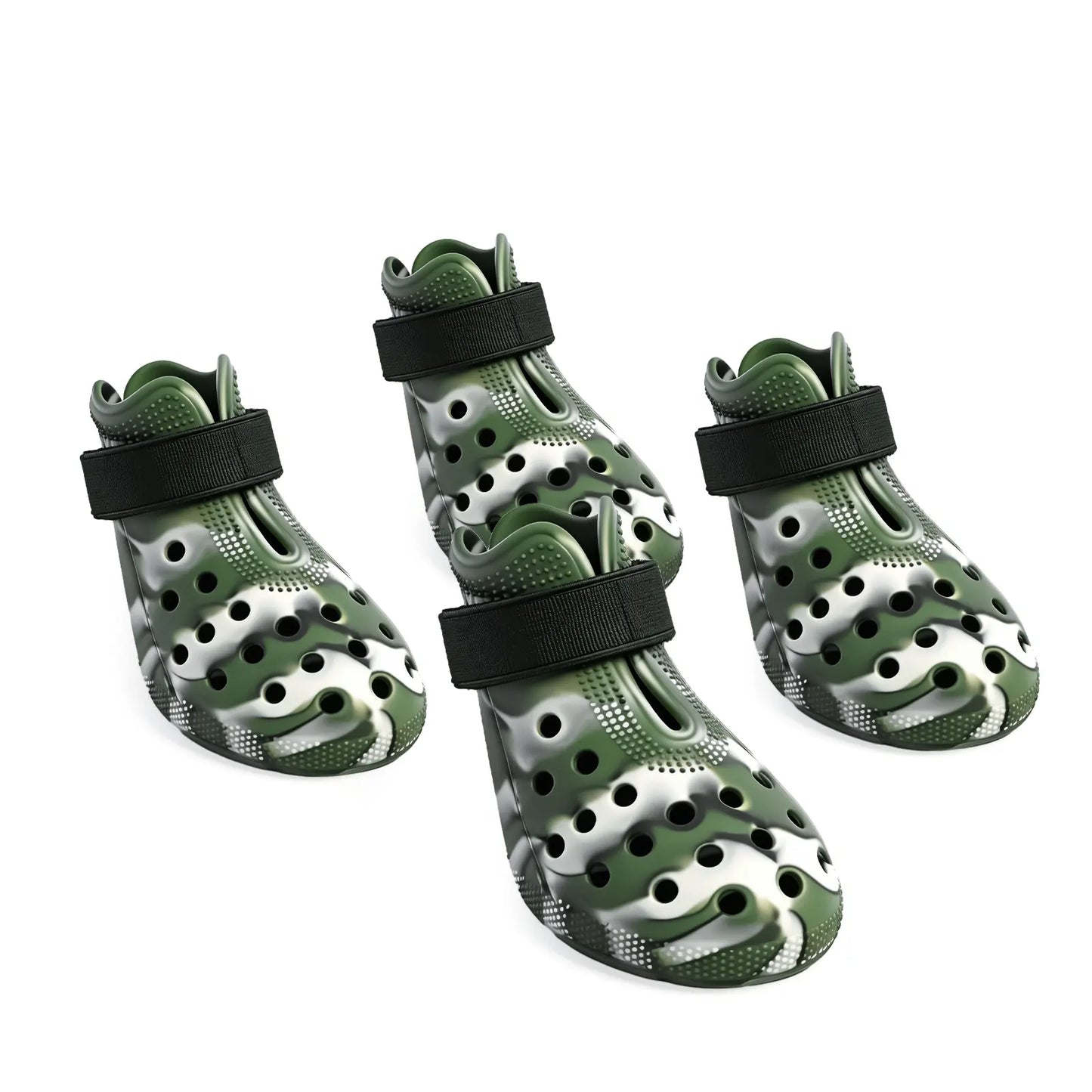 Dog Shoes for Hot Pavement Comfortable Paw Protection Adjustable Strap Non-Slip Easy-Clean Outdoor Sports Boots for Summer Rain