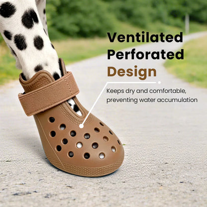 Dog Shoes for Hot Pavement Comfortable Paw Protection Adjustable Strap Non-Slip Easy-Clean Outdoor Sports Boots for Summer Rain