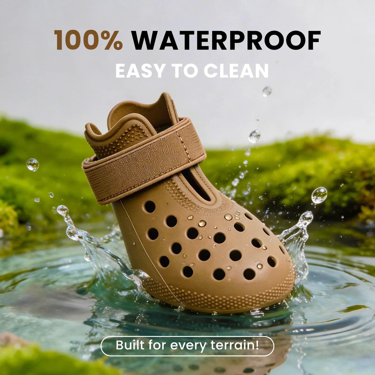 Dog Shoes for Hot Pavement Comfortable Paw Protection Adjustable Strap Non-Slip Easy-Clean Outdoor Sports Boots for Summer Rain