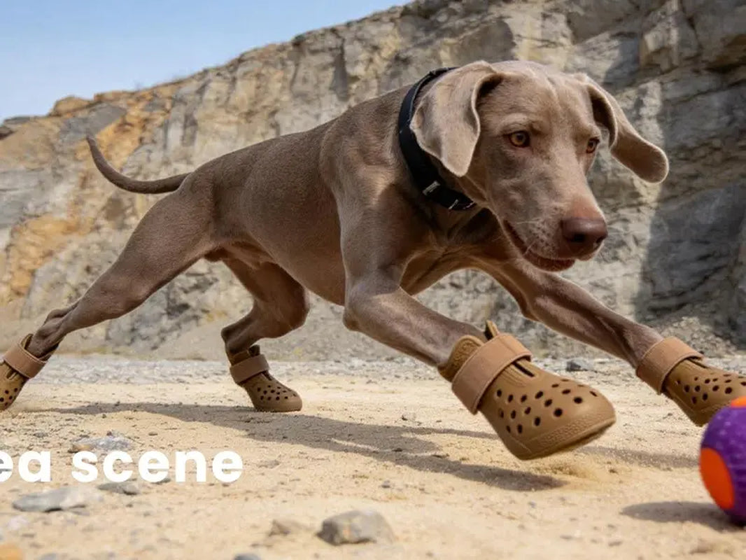 Dog Shoes for Hot Pavement Comfortable Paw Protection Adjustable Strap Non-Slip Easy-Clean Outdoor Sports Boots for Summer Rain