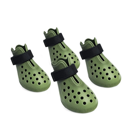 Dog Shoes for Hot Pavement Comfortable Paw Protection Adjustable Strap Non-Slip Easy-Clean Outdoor Sports Boots for Summer Rain